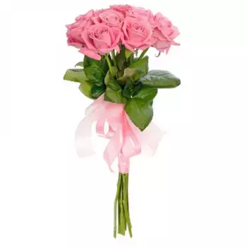 Букет из 9 розовых роз «Барби»