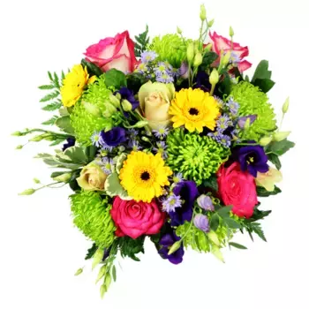 Букет из гербер, астр, роз, хризантем «Варвара»