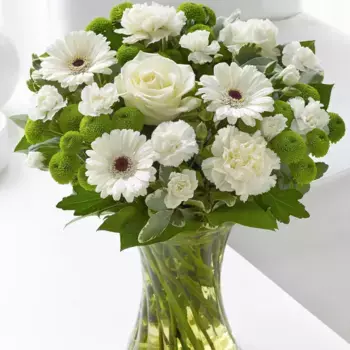 Букет из гвоздик, хризантем и гермини «Мелисса»