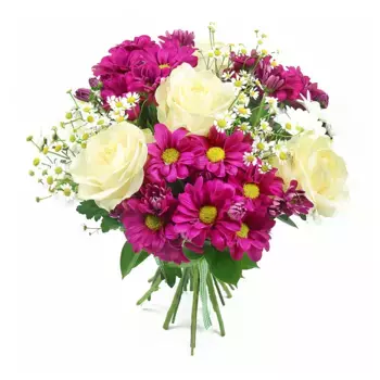 Букет из хризантем, роз и ромашек «Виталина»