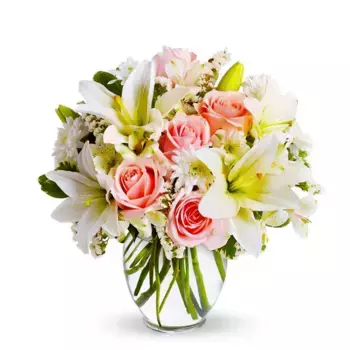 Букет из лилий, роз и хризантем «Анастасия»