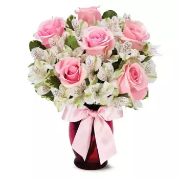 Букет из роз и альстромерий «Екатерина»