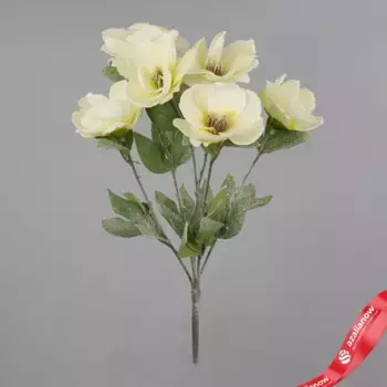 Букет магнолий заснеженных 6шт., 44см, белый