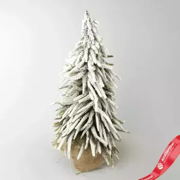 Ель искусств. заснеженная, H52см, зеленый/белый