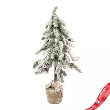 Ель заснеженная в кашпо, 90см, вид 1