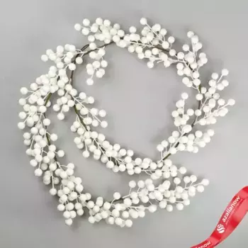 Гирлянда с ягодами, 180см, белый