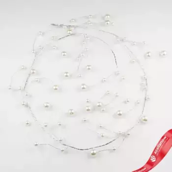 Гирлянда с жемчугом, 115см, белый