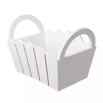 Горшок (Кашпо) Дерево D 27 x 18 см H 19 см Белый