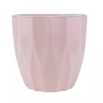 Горшок (Кашпо) Флюте со вставкой 1,9л Пластик D 16 см H 14,5 см Светло-розовый