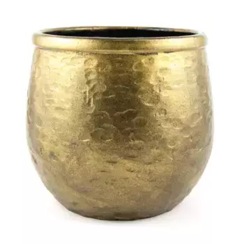 Горшок (Кашпо) Керамика D 19 см H 17 см Золотой
