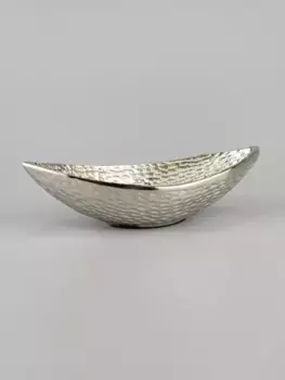 Горшок (Кашпо) Лодка Металл D 25 x 11,5 см H 7 см Серебряный