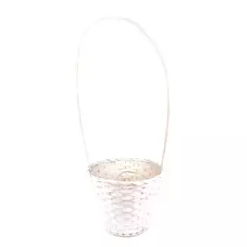 Корзина плетеная Бамбук D 23 x 17 см H 53 см Белый