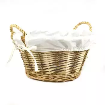 Корзина плетеная Ива D 40 см H 27 см Натуральный