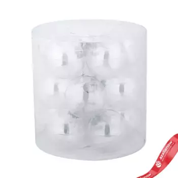 Набор шаров 15шт. в тубе (стекло), D6см, в асс., прозрачн.