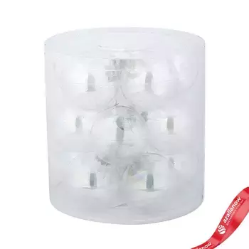 Набор шаров 15шт. в тубе (стекло), D6см, в асс., прозрачный