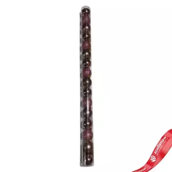 Набор шаров в тубе 16шт. (пластик), D4см, розовый