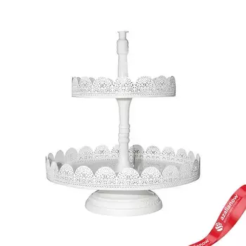 Поднос Фруктовница (металл), H45см, белый