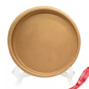 Поднос круглый (дерево), D20см, золотой