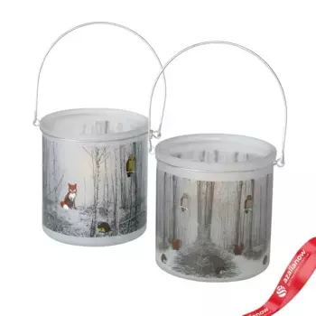 Подсвечник (стекло), H12xD12см, цв. в асс., вид 1