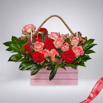 Премиум букет «Розовая корзина»
