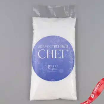 Снег искусственный Пудровый, 100г, белый