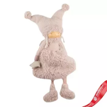 Сувенир Девочка сидящая, H61х21х21см, розовый