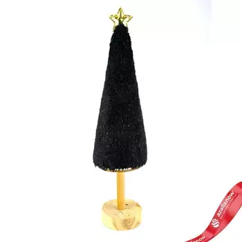 Сувенир Елочка (дерево), 11,5х52см, черный/6
