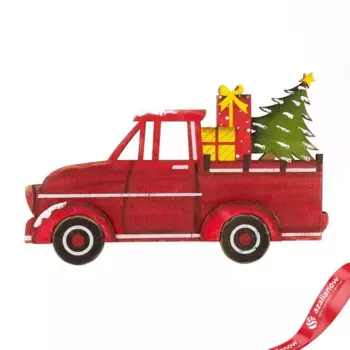 Сувенир Машинка (дерево), H21x33,5x3см, красный