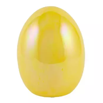 Сувенир Яйцо керамика, H13,5x11x11см, желтый