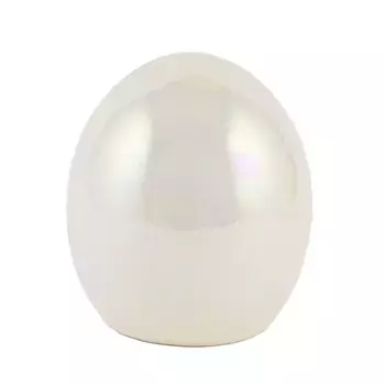 Сувенир Яйцо керамика, H9,5x8,5x8,5см, белый