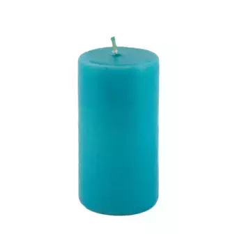 Свеча Цилиндр 10 часов H 8 см x D 4 см Бирюзовый