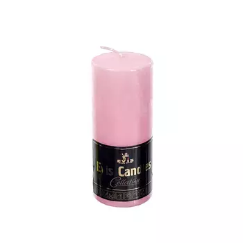 Свеча Цилиндр 22 часа H 12 см x D 5 см Розовый