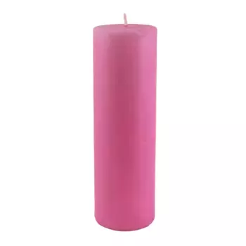 Свеча Цилиндр 60 часов H 20 см x D 6 см Розовый