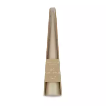 Свеча конусная 10 часов H 25 см x D 4,2 см Кремовый