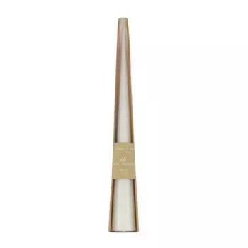 Свеча конусная 17 часов H 36 см x D 4,5 см Белый