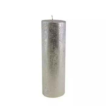 Свеча Рустик 37 часов H 20 см x D 6 см Серебряный