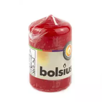 Свеча Столбик 19 часов H 8 см x D 5 см Красный