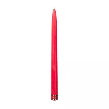 Свеча столовая 6 часов H 24 см x D 2 см Красный