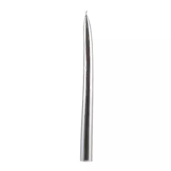 Свеча столовая 6 часов H 24 см x D 2 см Серебряный