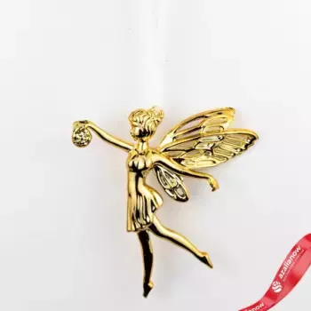 Украшение подвесное Фея (пластик), 12х11,3см, золотой