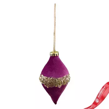 Украшение подвесное Луковица, H14х8х8см, розовый