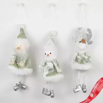 Украшение подвесное Новогоднее, H18х4х3см, в асс., зеленый