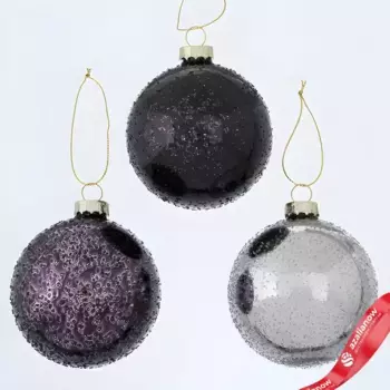 Украшение подвесное Шар (стекло), D8см, цв. в асс.