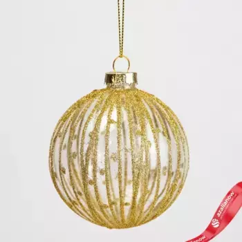 Украшение подвесное Шар (стекло), D8см, прозрачный