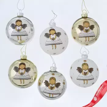 Украшение подвесное Шар (стекло) , D8см, в асс., цв. в асс.