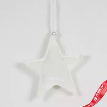 Украшение подвесное Звезда, 15см, белый