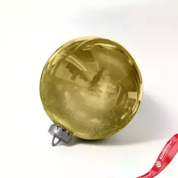 Украшение Шар с глиттером (пластик), D25см, золотой