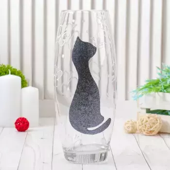 Ваза "Чёрная кошка" 8х11х26см