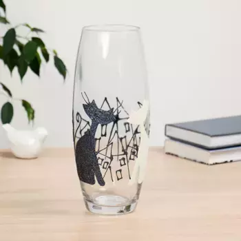 Ваза "Чёрный кот" 26см
