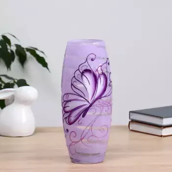 Ваза "Дамона" фиолетовый d-8см, 10,5х26см